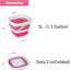 2 Cubos Plegables 5L Plástico para Hogar y Camping