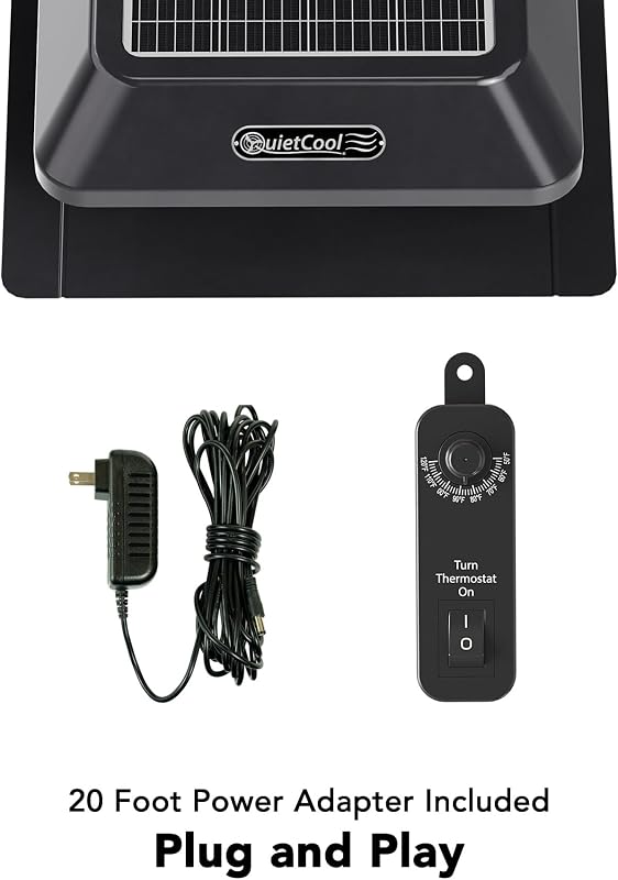 Ventilador solar para ático 25W con inversor CA/CC