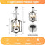 Candelabro negro 18" lámpara comedor 4 luces farol rústico