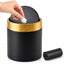 Cubo basura metal 0.4gal con tapa oscilante negro