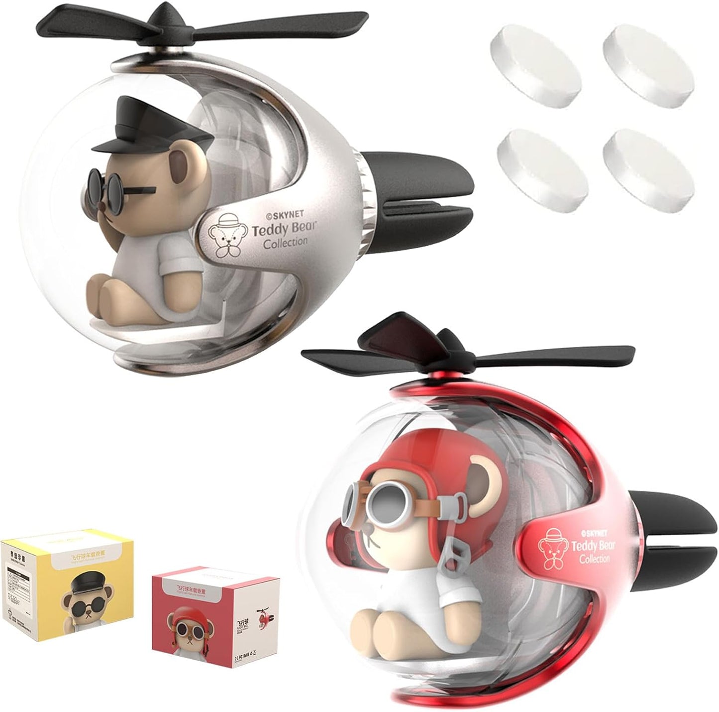 2 Pzas Ambientador Coche Forma Pato Ventilador Difusor