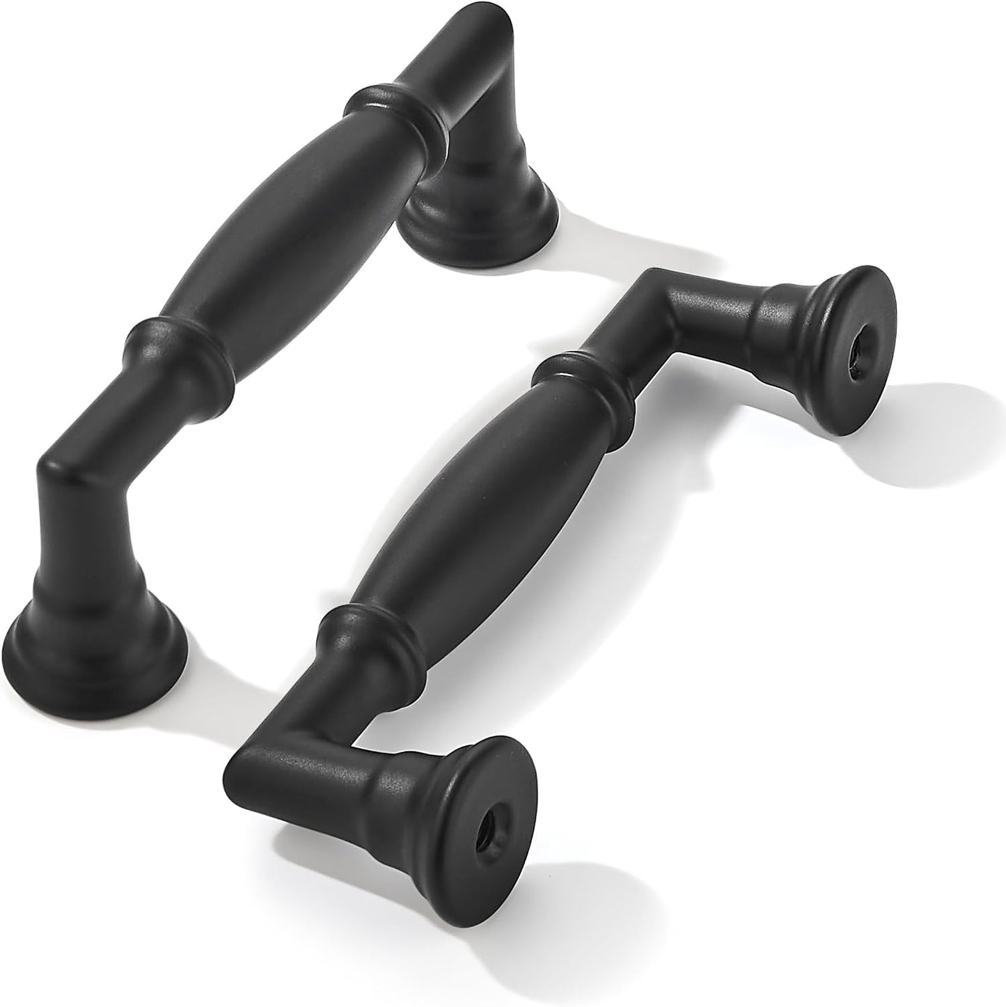10 Manijas Gabinete 3.5pulg Negro Mate Resistentes
