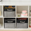 Cesta tela plegable 17x14pulg set 3 contenedores organiz.