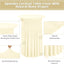 6 Faldones redondos mesa cóctel 32x43pulg elastano beige