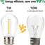 15 Bombillas LED S14 E26 1W Blanco Cálido Impermeable