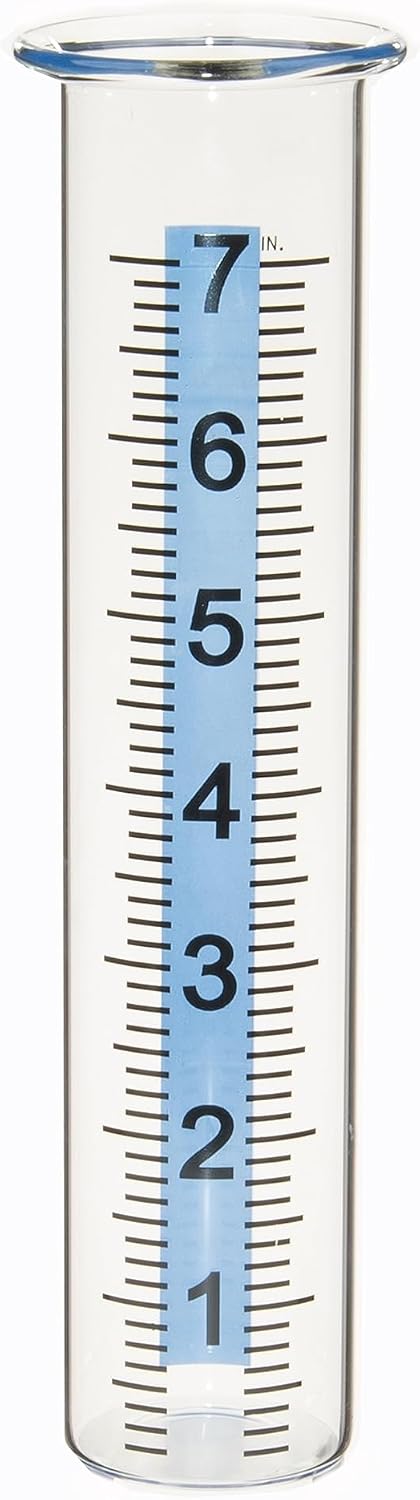 Tubo vidrio repuesto medidor lluvia 7pulg tapa patio exterior
