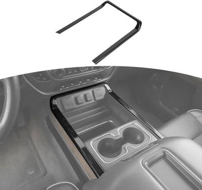 Cubierta consola fibra carbono Chevy Silverado 14-18