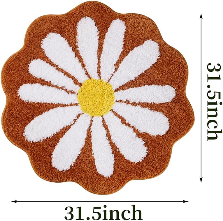 Alfombra baño antiderrap 25.6x25.6pulg café