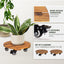 2 Cajas Madera Acacia 12" Ruedas 264lb Soporte Plantas