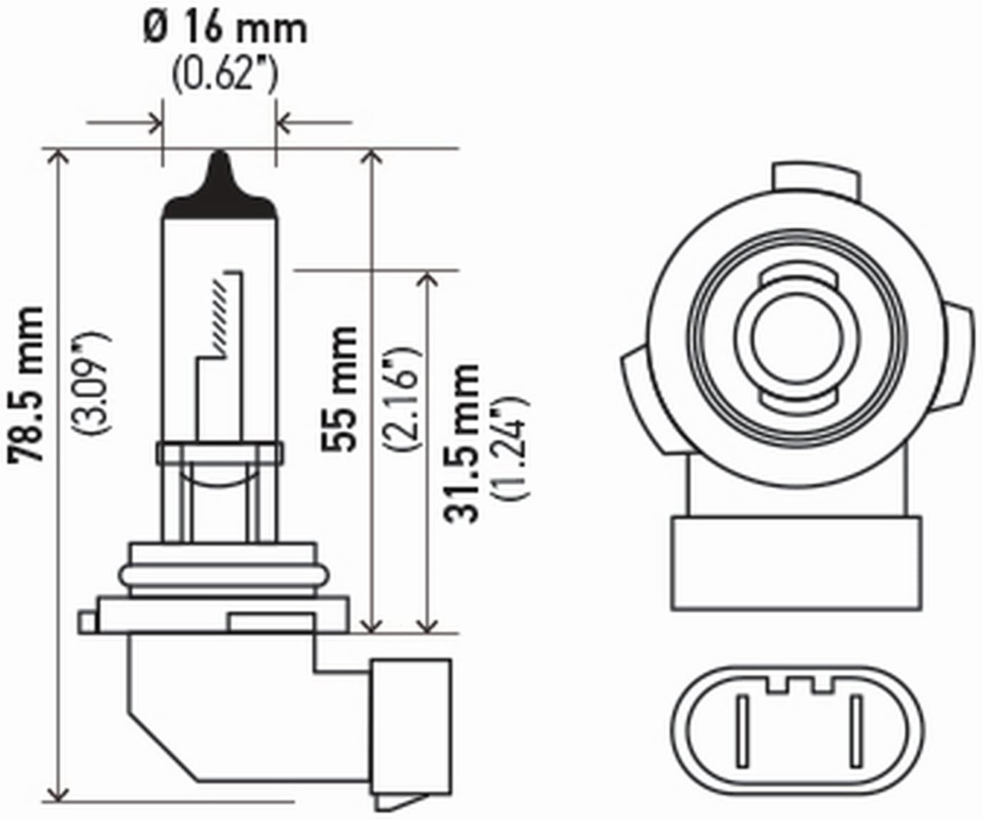 Bombillas halógenas H10TB 12V 45W