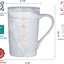 Taza cerámica personalizada estilo mármol con letra S 12oz