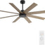 Ventilador techo CC 60pulg 8 aspas madera 6 vel rev