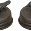 Tapas decorativas para frasco de barro estilo rústico texturizado de 3" diámetro en latón 2 piezas