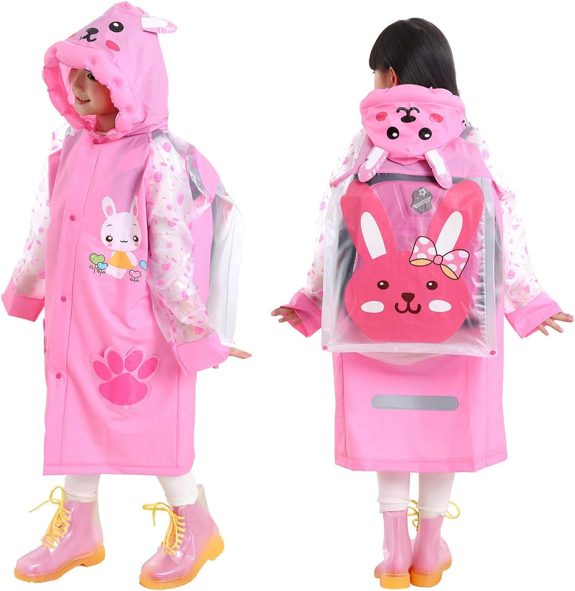 Abrigo lluvia niños poncho reutiliz. escuela plegable