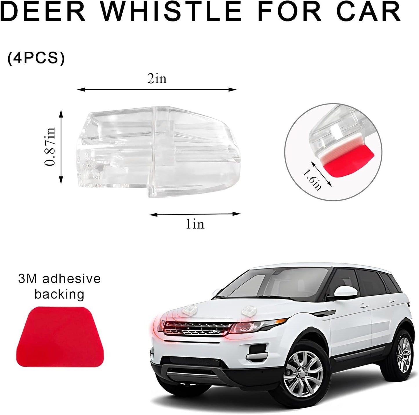 4 Silbato Ciervo Coche Adhesivo Universal