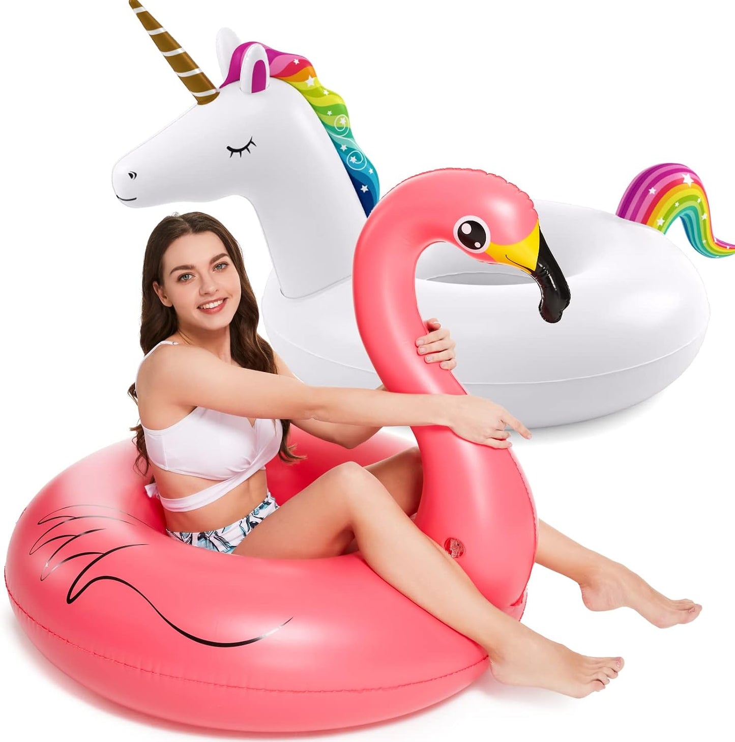 Flotadores piscina unicornio y flamenco 2 en 1