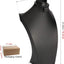 Busto cuero negro para exhibir joyas 16.3"