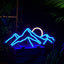 Letrero neón montañas luna USB decoración pared dormitorio