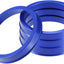 Anillos buje coche 67.1mm a 57.1mm aluminio azul set 4