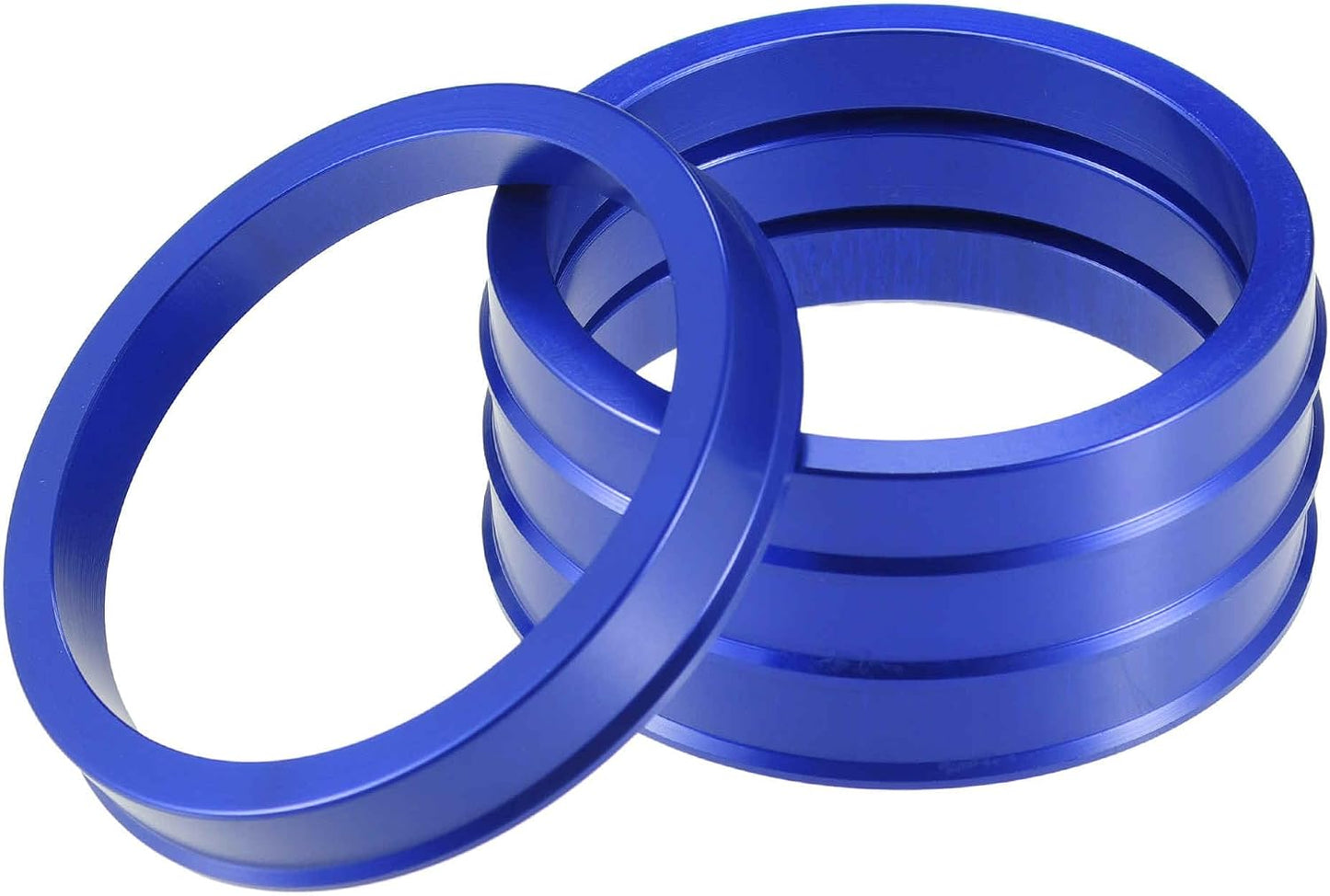 Anillos buje coche 67.1mm a 57.1mm aluminio azul set 4