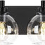 Aplique baño 38" 6 luces pantalla vidrio esférico