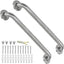 Barras agarre ducha 24" ADA acero inox set 2