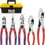Set 5 Pzas Alicates con Estuche 8-10pulg Bricolaje