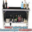 Barra fiesta plegable negra con estante y bolsa transporte