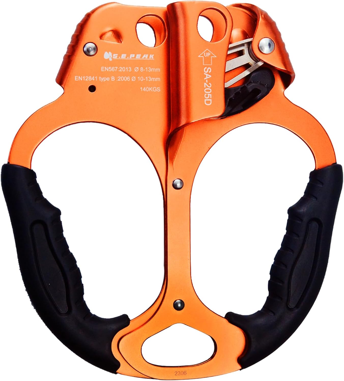 Ascensor mano 308.6lb engranaje goma ergonómica escalada