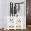 Puerta madera perros blanco antiguo plegable 26x52"