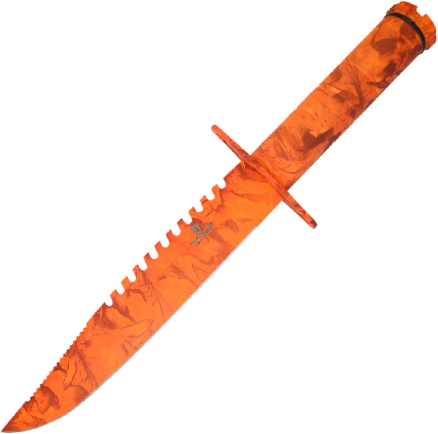 Cuchillo Bowie Rescate Espiga Camuflaje Rojo con Funda