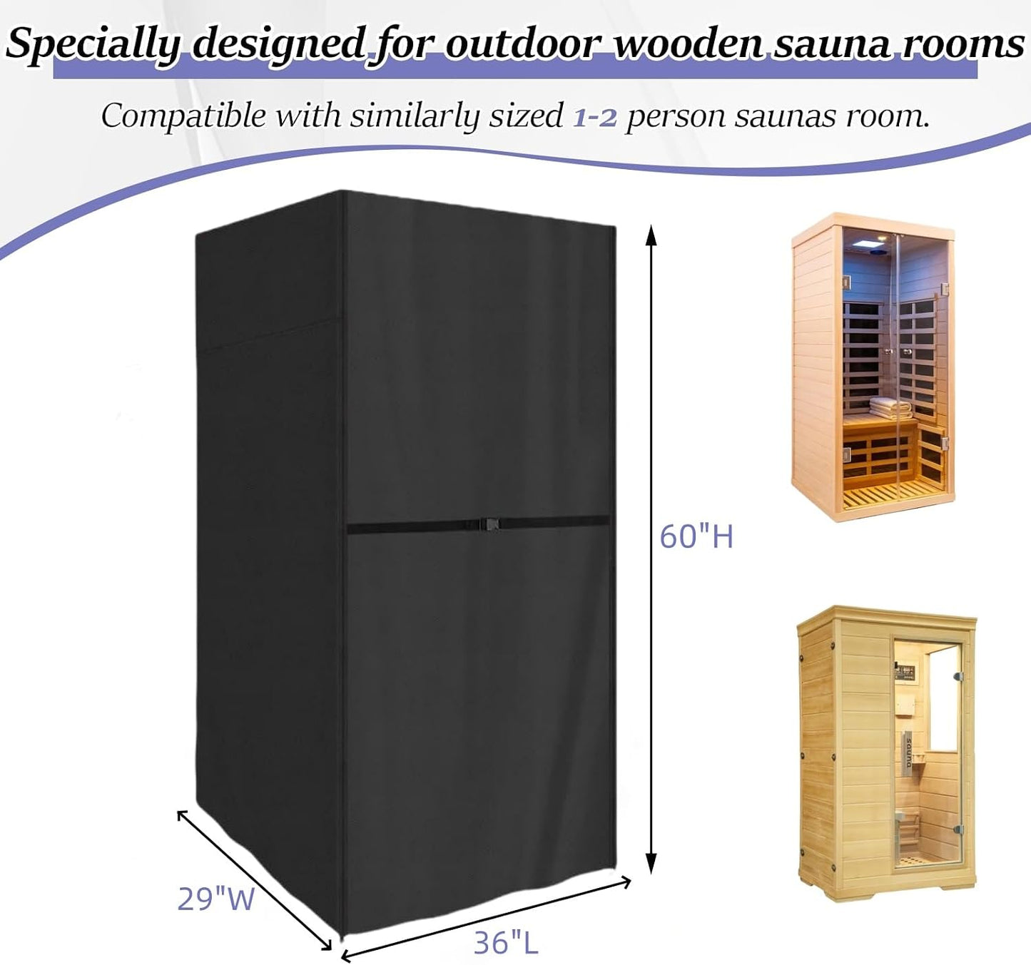 Cubierta sauna impermeable resistente UV para exteriores