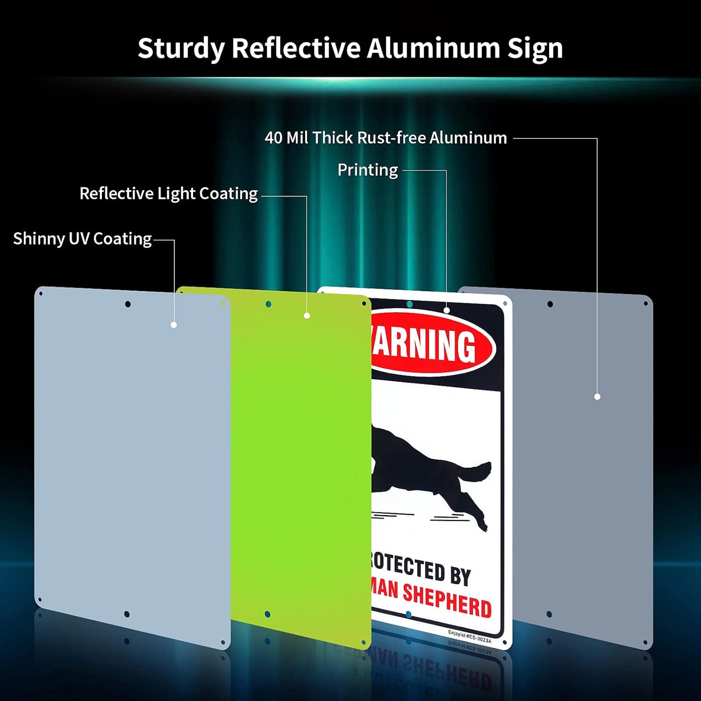 2 Letreros Aluminio 12x8pulg Reflectante UV y Resistente