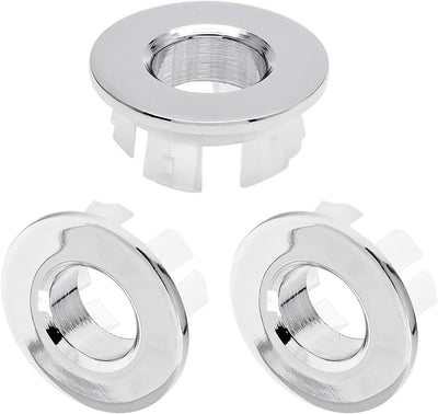3 Pzas Anillos Desbordamiento Fregadero Baño Cubierta Cromada