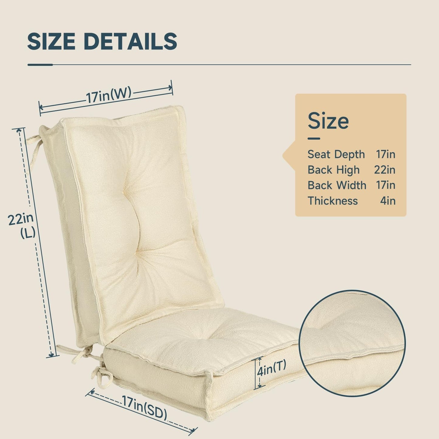 Cojines impermeables silla mecedora de madera
