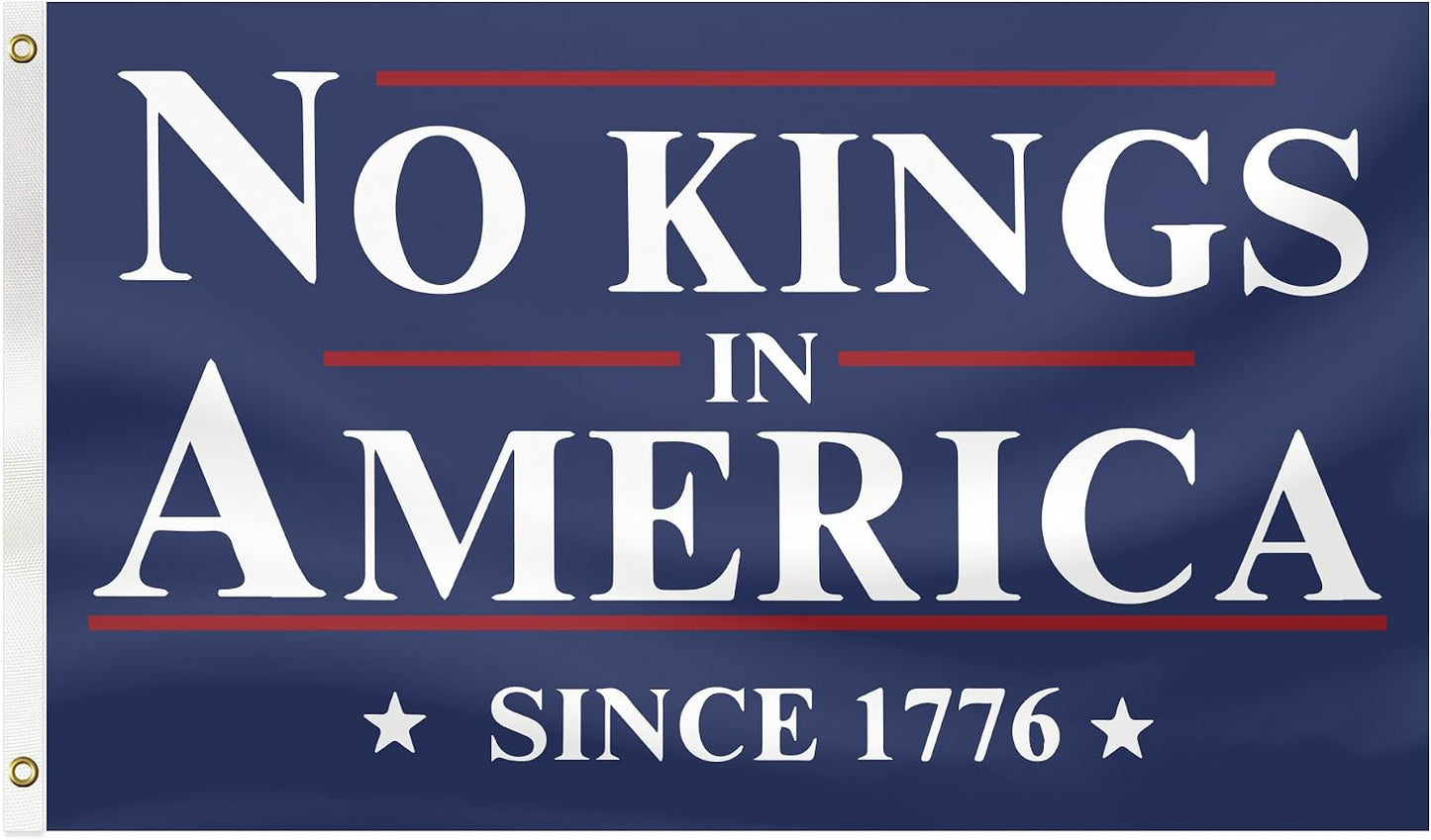 Bandera No Kings In America 3x5ft anti47 con ojales exterior
