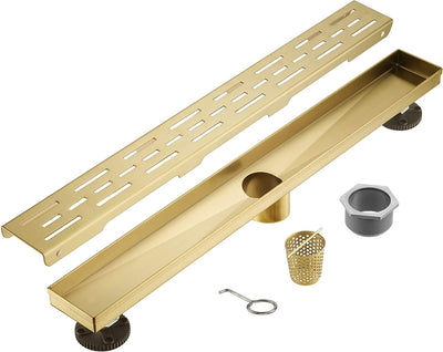 Drenaje ducha dorado cepillado 32pulg acero inox SUS-304