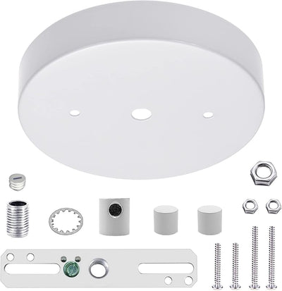 Kit toldo candelabro iluminación techo acero placa cubierta blanco