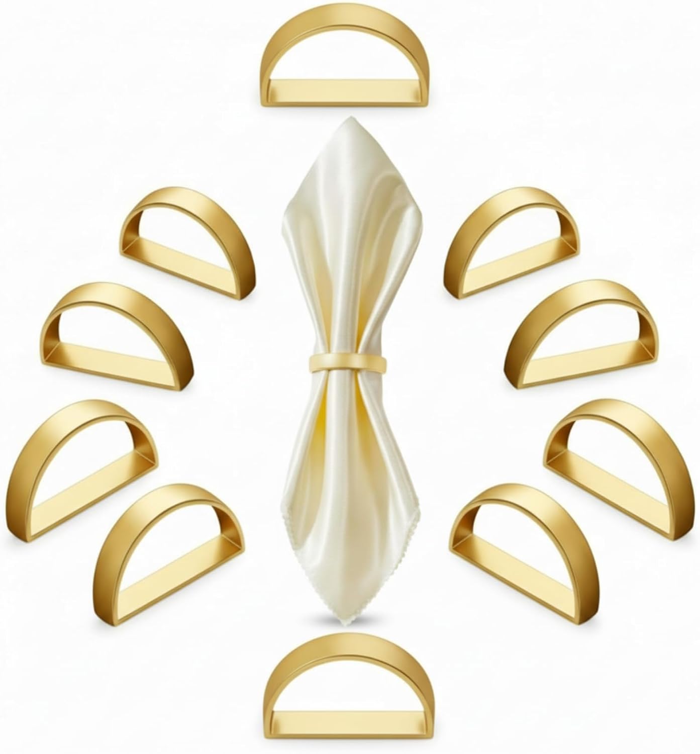 20 Pzas Anillos Servilletas Acero Inox Adorno Mesa Boda