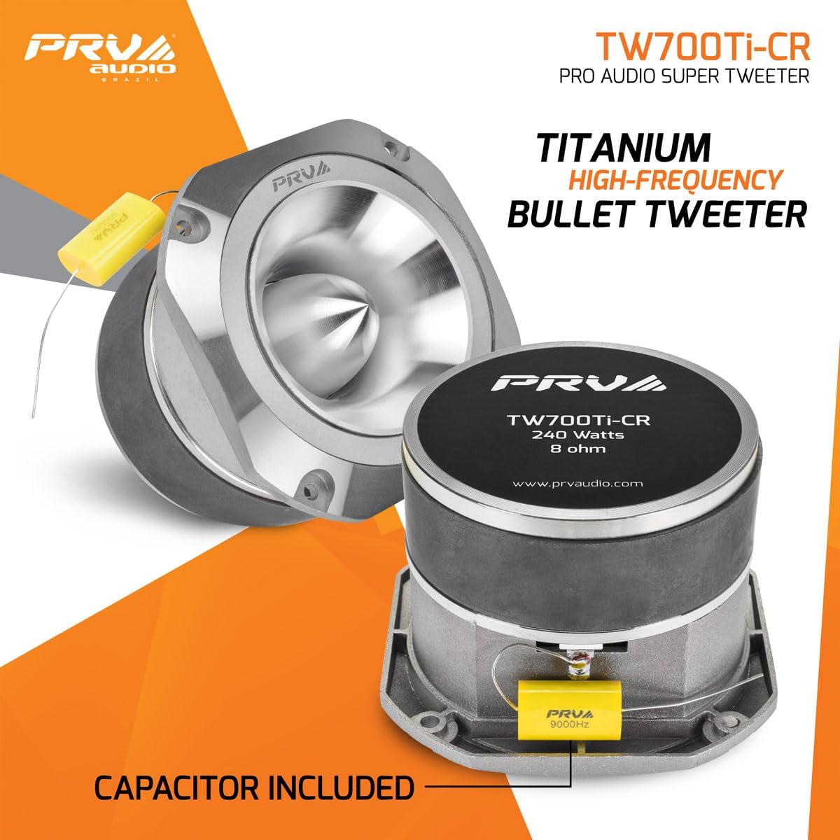 Tweeter de titanio 4" 240W 8ohm Chrome Pro Audio