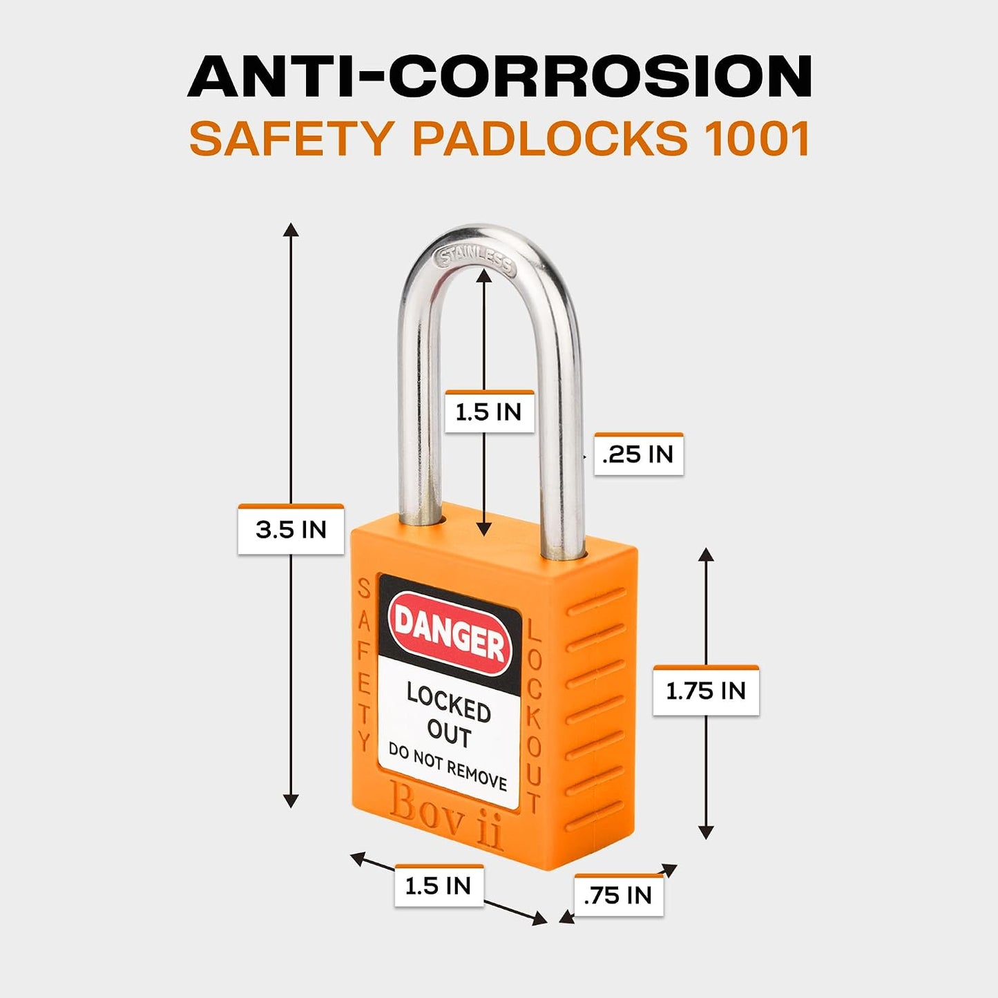 Set 6 Cerraduras Seguridad con Llave Naranja para Estaciones