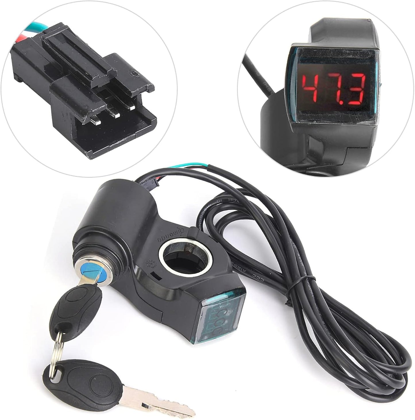 Pantalla voltaje bicicleta eléctrica 12v-84v con acelerador led