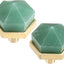 2 Pomos Aventurina Verde Cristal Facetado para Cajones