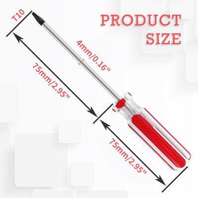 Destornillador Torx T10 magnético plástico rojo 150mm