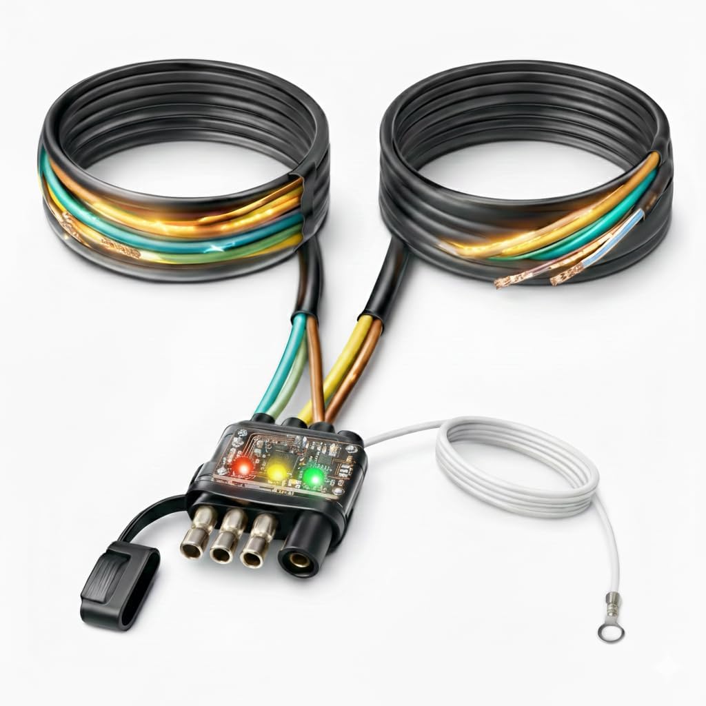 Arnés remolque 4 pines 36pies con tubo PVC