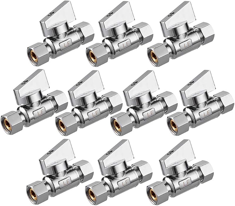 10 Válvulas Agua 3/8" Comp FIP x 3/8" MIP