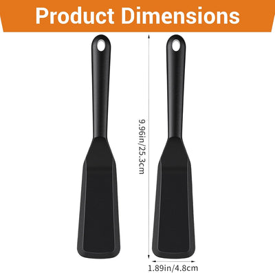 2 Espátulas Silicona Antiadherentes para Cocina Negro