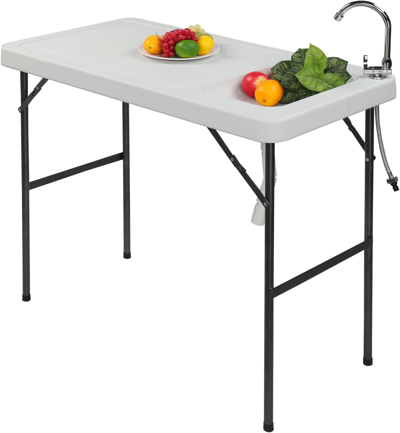 Mesa plegable 4ft con grifo manguera exterior