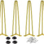 Patas mesa horquilla 30pulg metal dorado mediados siglo