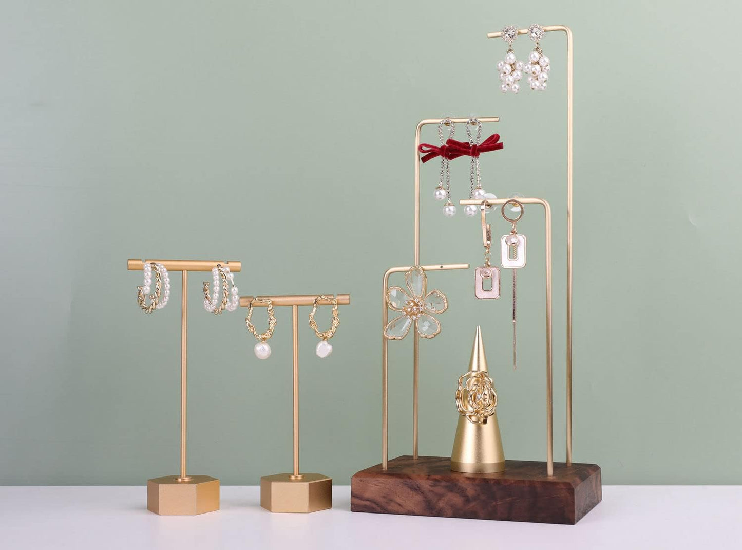 Soporte T para colgar y fotografiar joyas